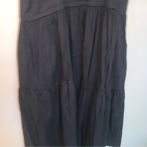 Cuyana Black Tiered Cami Midi Dress Organic Cotton with Pockets XL - Picture 6 of 10